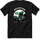 Adventure | TSK Studio Mountainbike kleding Sport T-Shirt | Blauw | Heren / Dames | Perfect MTB Verjaardag Cadeau Shirt Maat XL