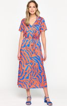 LOLALIZA Maxi-jurk met zebraprint - Oranje - Maat 42