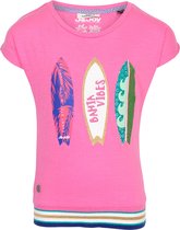 J&JOY - T-Shirt Meisjes 07 Bahia Sangria Sunset Surfboard