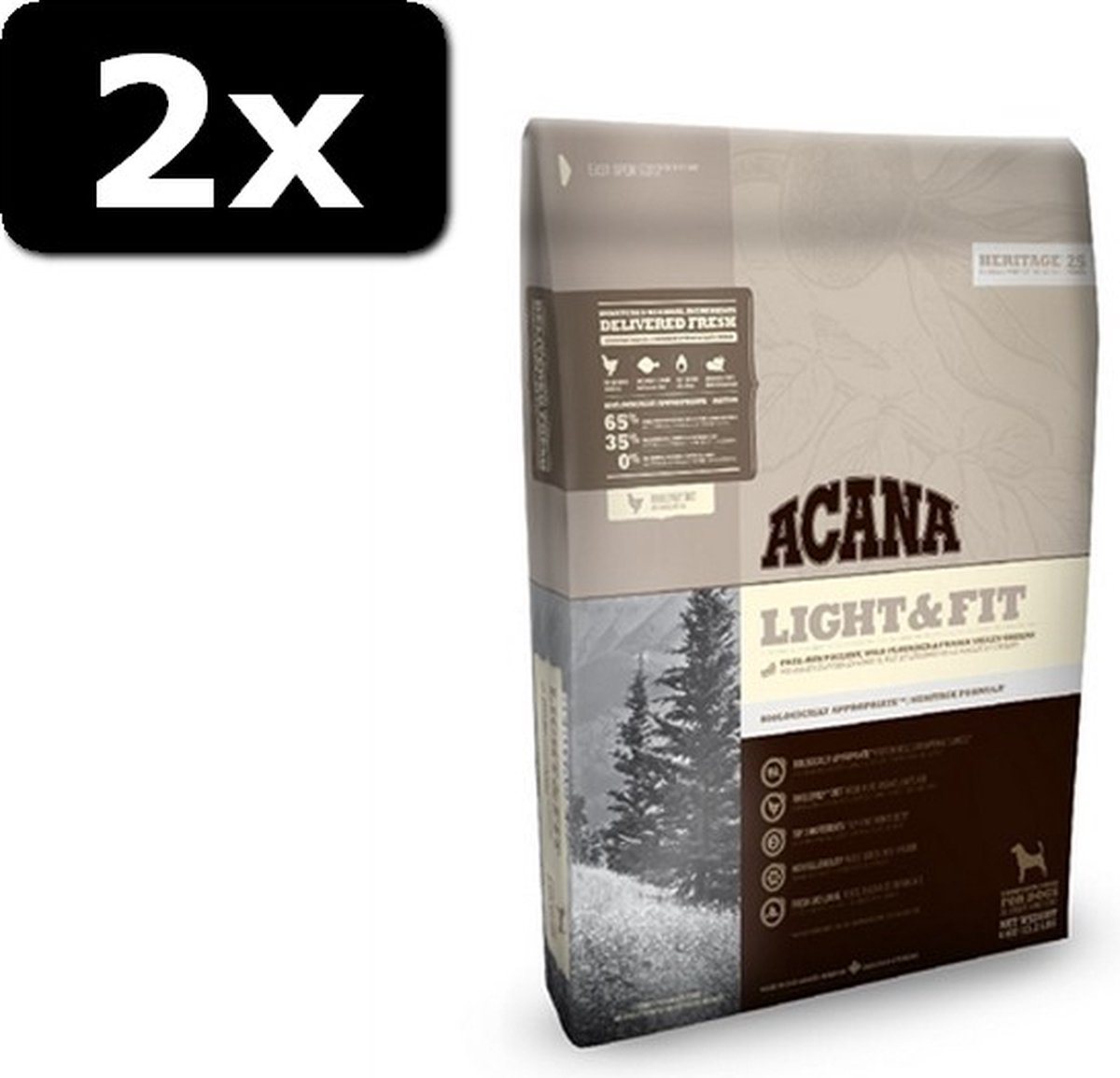 2x ACANA LIGHT & FIT 6KG