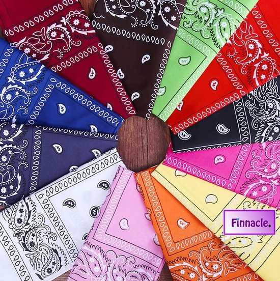 Finnacle - Hip Hop Bandana 100% Katoen Bandana Licht blauw Vierkante Sjaal 50cm * 50cm Hoofdband Boerenzakdoek Voor vrouwen/Mannen/Jongens/Meisjes van Finnacle — afbeelding 5