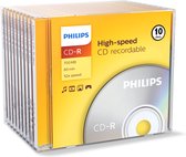 Philips CD-R 80Min - 700MB - Speed 52x - Jewelcase - 10 stuks