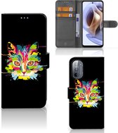 Wallet Book Case Motorola Moto G31 | G41 Smartphone Hoesje Cat Color Leuke Verjaardagscadeaus