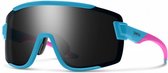 sportzonnebril Wildcat cat.3 polycarbonaat zwart/blauw