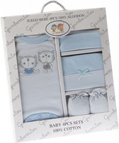 babykledingset Katjes katoen blauw 4-delig one-size