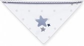 slabber bandana Ster junior 38 cm katoen wit/blauw