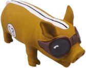 piepspeelgoed Gilmore Pig 20 x 8 x 10 cm latex bruin