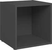 Tv-meubelen 4 st 37x35x37 cm spaanplaat grijs