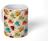 Mok - Koffiemok - Design - Retro - Theepot - Kleuren - Mokken - 350 ML - Beker - Koffiemokken - Theemok