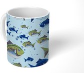 Mok - Koffiemok - Patronen - Vis - Water - Jongens - Kind - Kinderen - Kids - Mokken - 350 ML - Beker - Koffiemokken - Theemok