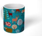 Mok - Koffiemok - Design - Dieren - Bos - Mokken - 350 ML - Beker - Koffiemokken - Theemok