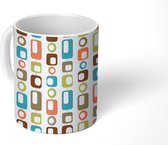 Mok - Koffiemok - Geometrie - Retro - Design - Mokken - 350 ML - Beker - Koffiemokken - Theemok