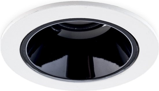 Groenovatie LED Inbouwspot 5W Dimbaar - Kantelbaar - Wit/Zwart - Rond - Ø64mm - Warm Wit