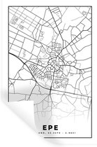 Muurstickers - Sticker Folie - Epe - Plattegrond - Kaart - Stadskaart - 20x30 cm - Plakfolie - Muurstickers Kinderkamer - Zelfklevend Behang - Zelfklevend behangpapier - Stickerfolie
