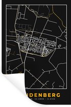 Stickers muraux - Carte - Woudenberg - Carte - Or - Plan de la ville - 80x120 cm - Feuille adhésive