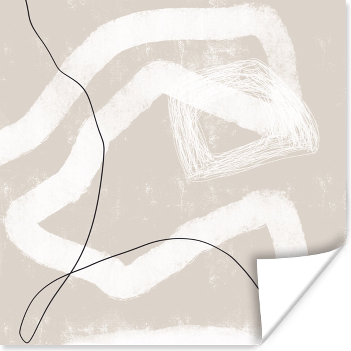 Poster Lijn - Abstract - Design - 75x75 cm