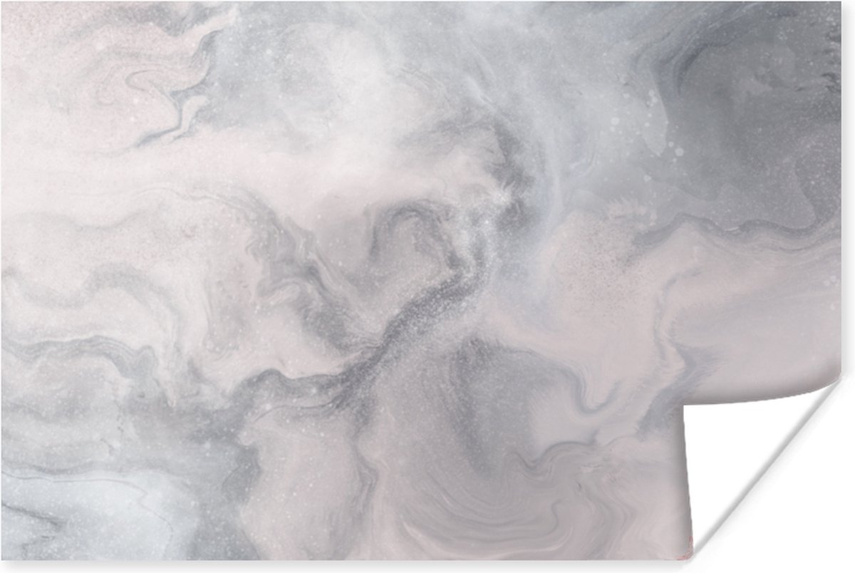 Poster Wolken - Abstract - Verf - 120x80 cm