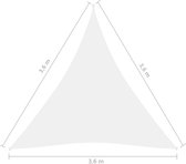 vidaXL-Zonnescherm-driehoekig-3,6x3,6x3,6-m-oxford-stof-wit
