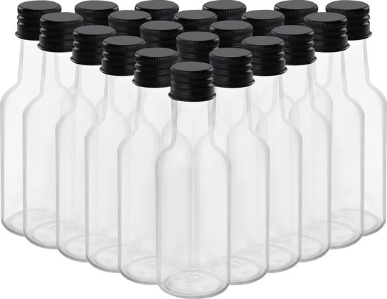 Lot de 38 mini bouteilles d'alcool en verre -collection