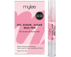 Mylee Oh, Sugar, Sugar Wax Pen + 20x Wax Strips - Professionele Zonder Warmte Suiker Wax, Precisie Ontharing Wax Wand, Gezicht & Bikinilijn, Veganistisch & Dierproefvrij