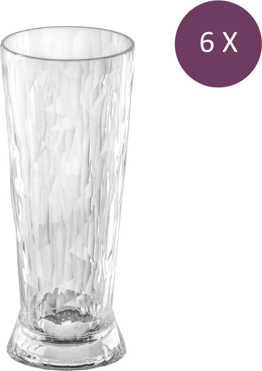 Koziol Bierglas, 300 ml, thermoplastic - Koziol Club No. 10 (6 stuks)