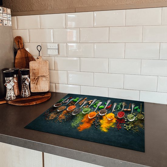 Protecteur d'induction 60x52 cm - Tapis d'induction - Protecteur de plaque de cuisson - Cuillères - Épices