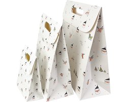 Kerstverpakking Kerst Zakjes Verpakking Kerstdecoratie Kerst Cadeau Verpakking Kerstboom Decoratie Papier - Wit