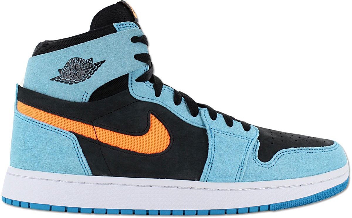 Air Jordan 1 Mid Zoom CMFT 2 - Heren Basketbalschoenen Sneakers Schoenen Blauw-Zwart DV1307-408 - Maat EU 46 US 12