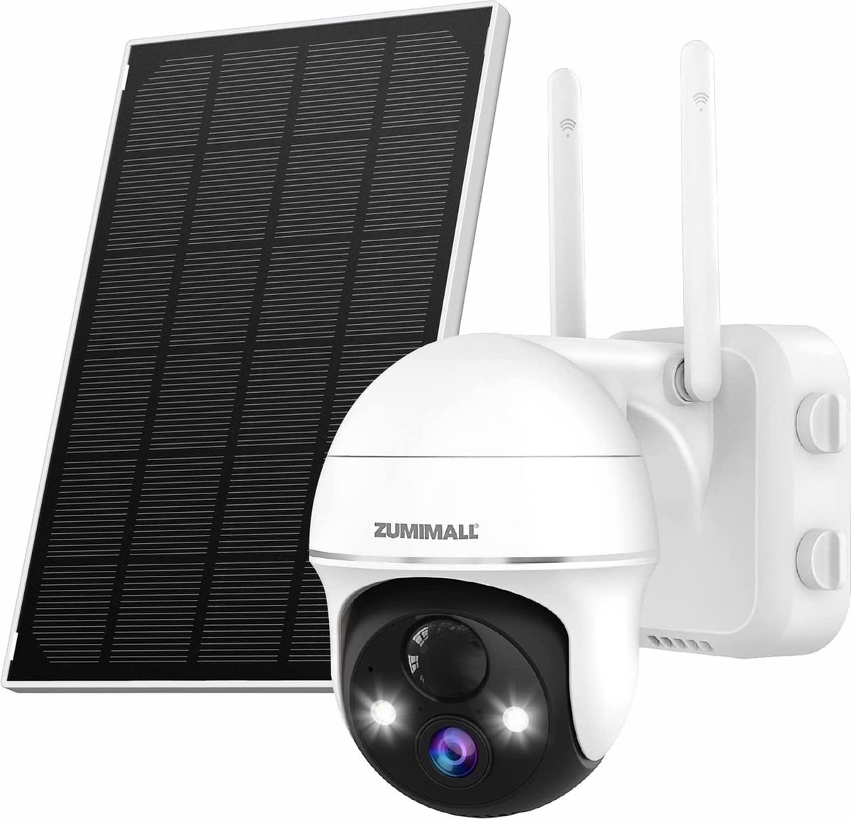 Zumimall ZS-GX2K Draadloze Beveiligingscamera voor Buiten - Duurzaam - 2K Resolutie - Kleuren Nachtzicht - Wi-Fi - PIR-Detectie - SD / Cloud Opslag - 360 graden - Spotlight en Sirene