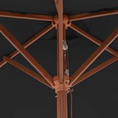 vidaXL - Parasol - met - houten - paal - 150x200 - cm - antraciet