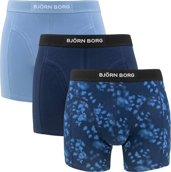 Björn Borg premium cotton stretch 3P boxers splash blauw - XXL