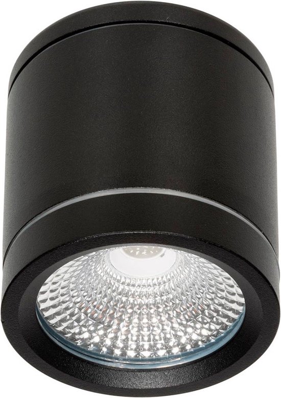 Ledmatters - Opbouwspot Zwart - Dimbaar - 5 watt - 500 Lumen - 2700 Kelvin - Warm wit licht - Lichthoek 60 graden - IP65 Badkamerverlichting