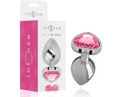 INTENSE ANAL TOYS | Intense - Metal Aluminum Anal Plug Heart Pink Size L | Buttplug | Sex Toys voor Vrouwen | Sex Toys voor Mannen