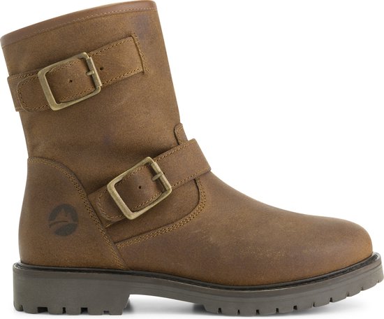 Travelin' Vattrup Dameslaarzen - Suede Leren boots - Cognac leer - Maat 41