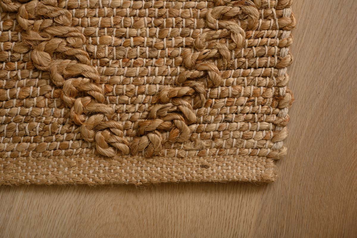 Tapis de jute diamants - Forde naturel 200x300 cm