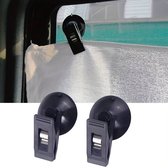 IBBO® - Parkeerkaart houder - 2 stuks - Pasjeshouder auto - Parkeerticket - Zwart - parkeerkaart clip