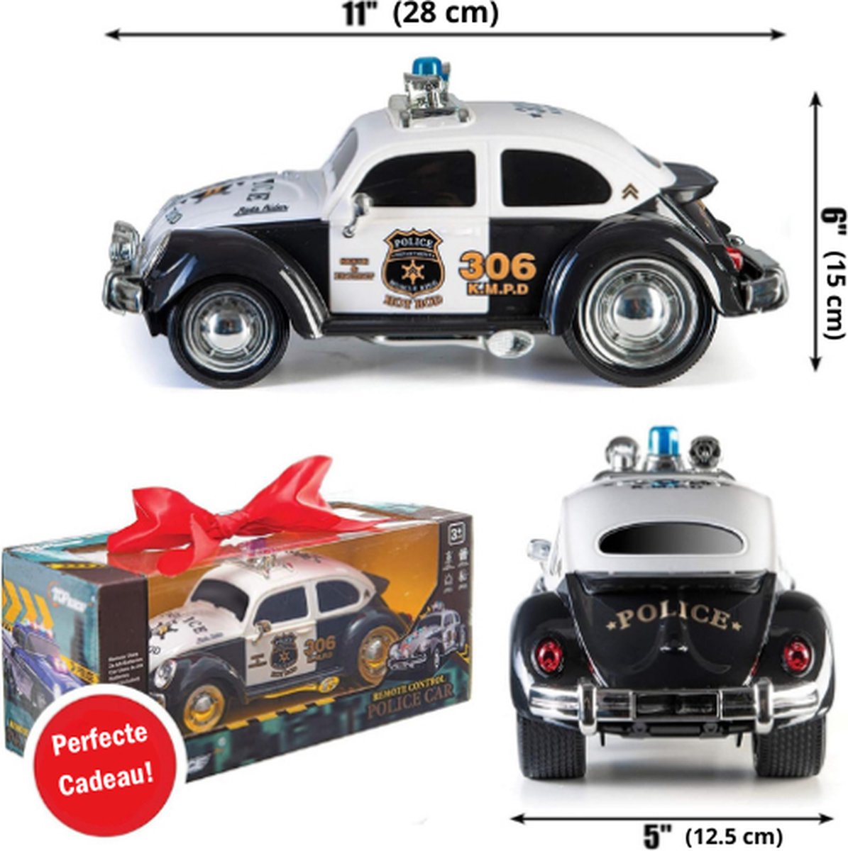 Police King - Voiture de police Rc - télécommandée - voiture speelgoed  (20CM)