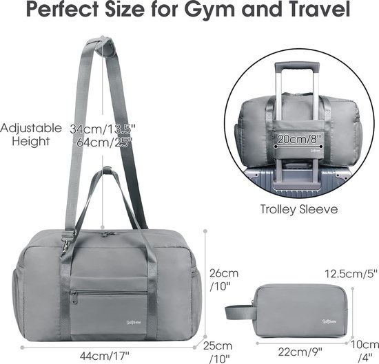 Sac De Sport ARTFILIF 30-35L Avec 3 Compartiments Réglables - Noir, Polyester Imperméable, 2 Portés