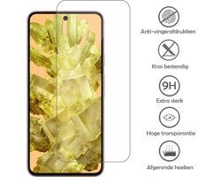 Screenprotector - Geschikt voor Google Pixel 8 - 2 Stuks - Extra Sterk - Beschermglas - Gehard Glas - Tempered Glass - Screen Protector
