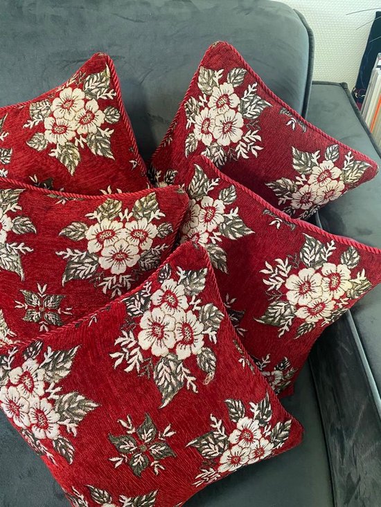 4 stuks kerst kussenslopen 45 x 45 cm kerst kussenslopen rode