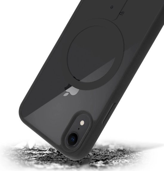 Coque Transparente iPhone 13 Mini Magsafe avec bords colorés (noir