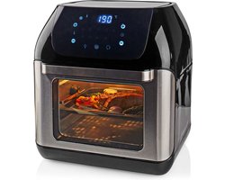 Nedis Airfryer Oven XXL – 12L – Digitaal – Heteluchtfriteuse - Tijdschakelaar – 1500 W – Zwart