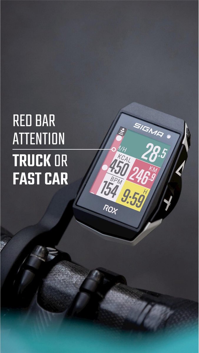 Sigma - ROX 11.1 EVO - GPS Fietscomputer met Standaard Stuurhouder - Zwart van Sigma — afbeelding 5