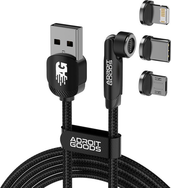 GO SOLID! Oplaadkabel Micro-USB Naar Lightning – Zwart, Veilig, Efficiënt, Voor Opladen En Synchronisatie