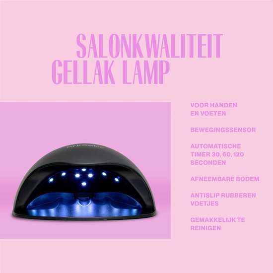 Pink Gellac Gellak Starterspakket Premium Uncovered - 4 Kleuren Gel Nagellak, LED lamp en Manicure Set - Gel Lak voor Gelnagels - Pink Gellac