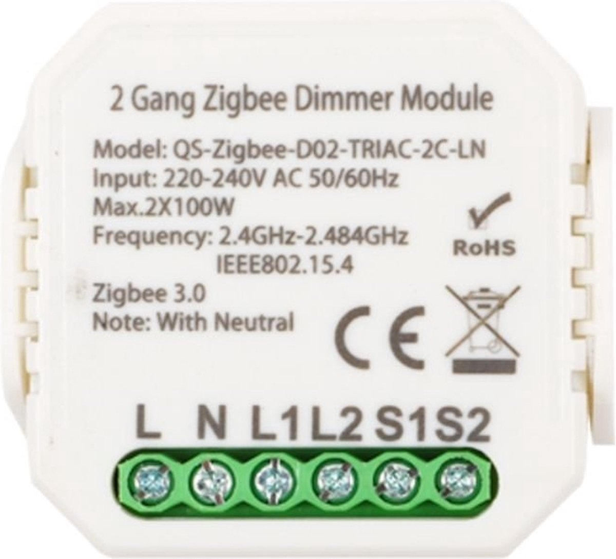 Triac zigbee dubbele variatormodule - Overig - Zigbee - SILUMEN