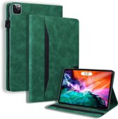 Case2go - Tablet hoes geschikt voor Apple iPad Pro 12.9 (2022) - Business Wallet Book Case - Met Pasjeshouder - Groen