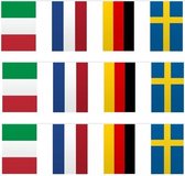 3x Vlaggenlijnen Europa 10 meter - Slingers - Europese landen versiering/decoratie