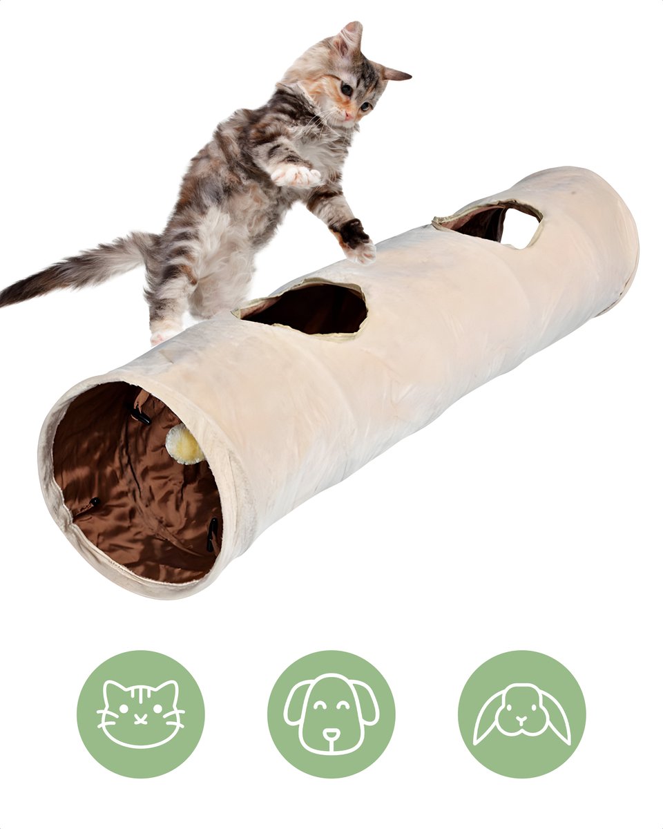 Pawsource Kattentunnel - Speeltunnel - 125x25cm — afbeelding 7
