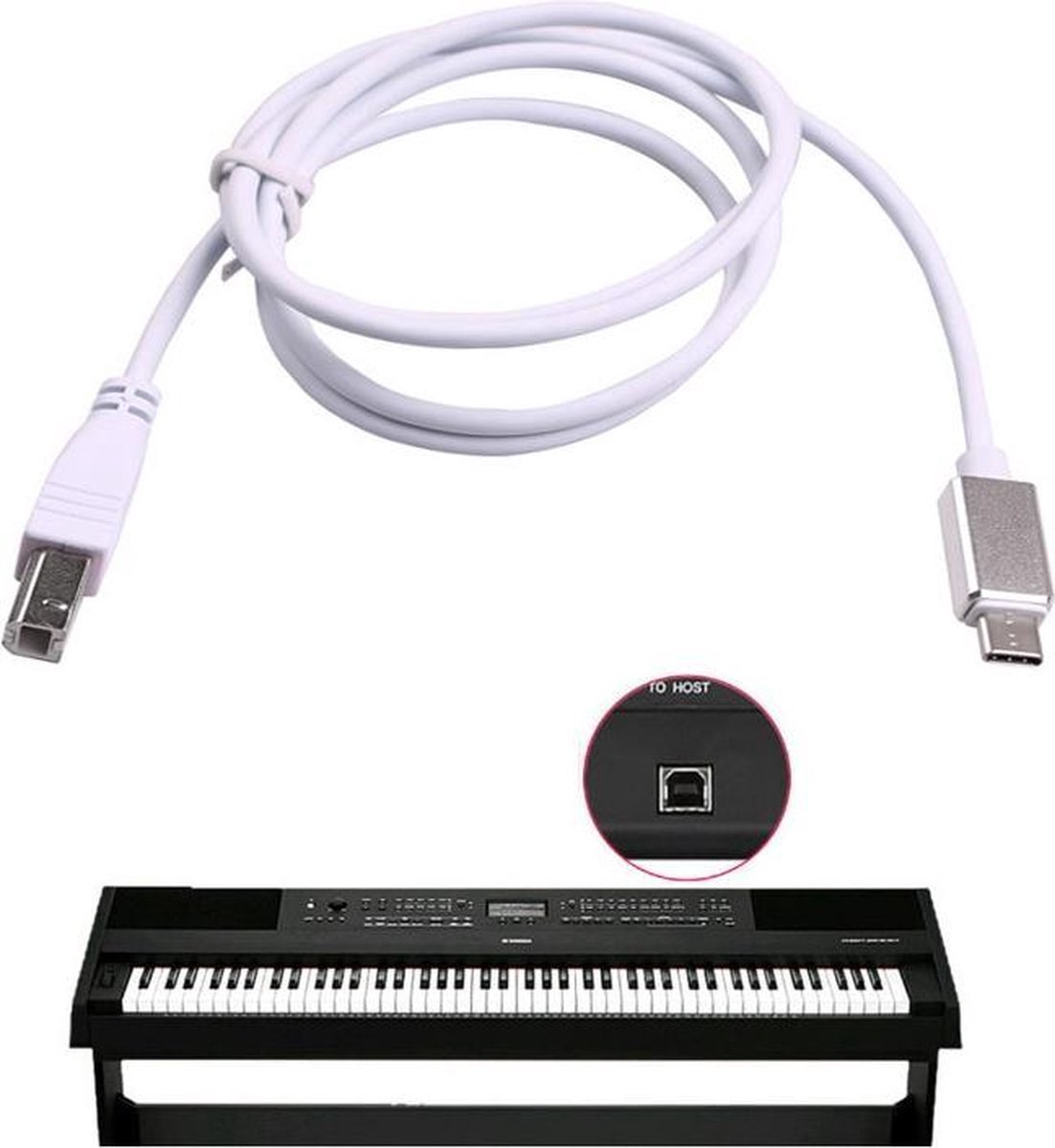 Jumada's Type C USB to Type B OTG Kabel Printer Telefoon Piano Elektronische Drum MIDI Keyboard